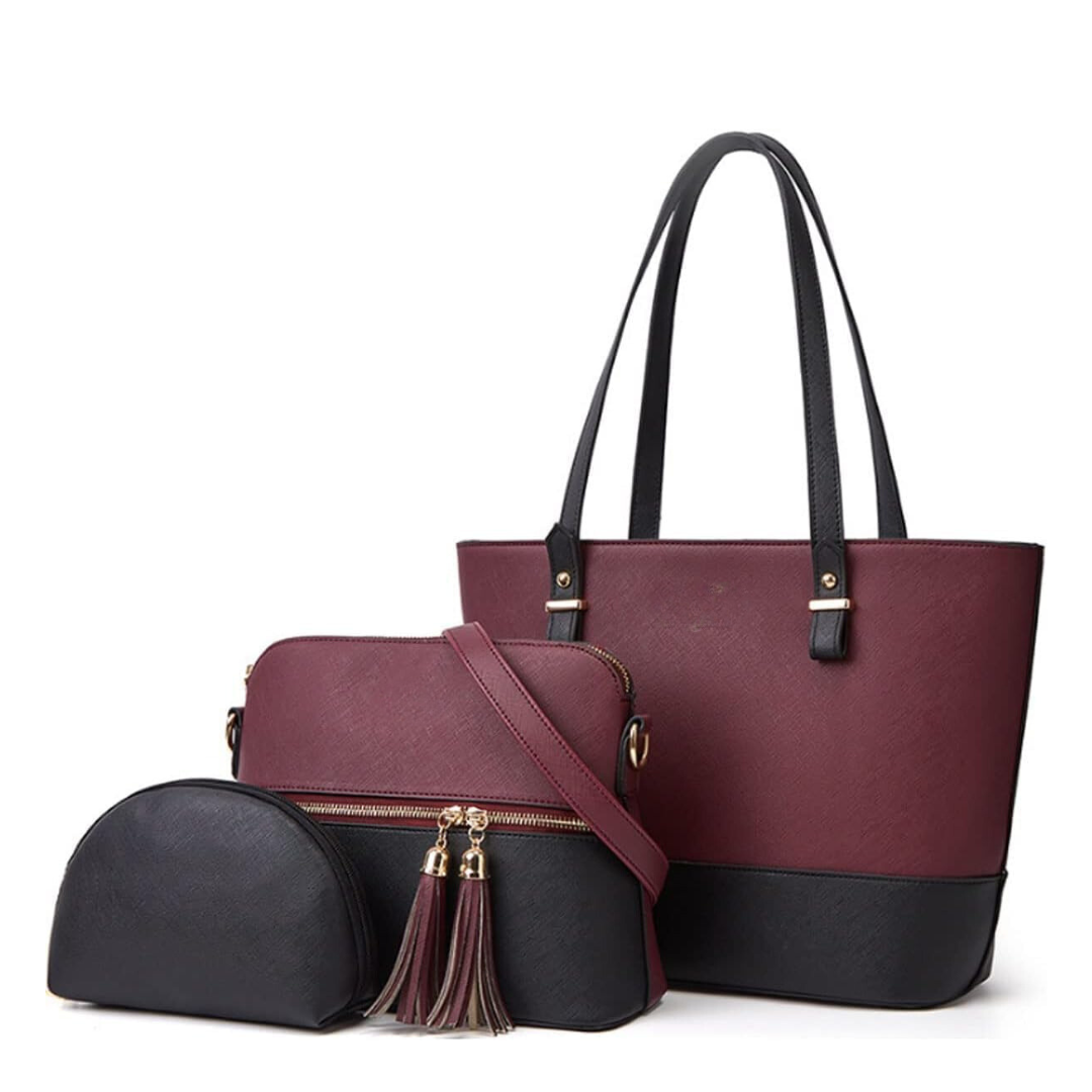 berrybags_88.png BELLA - MAROON & BLACK - Image 1