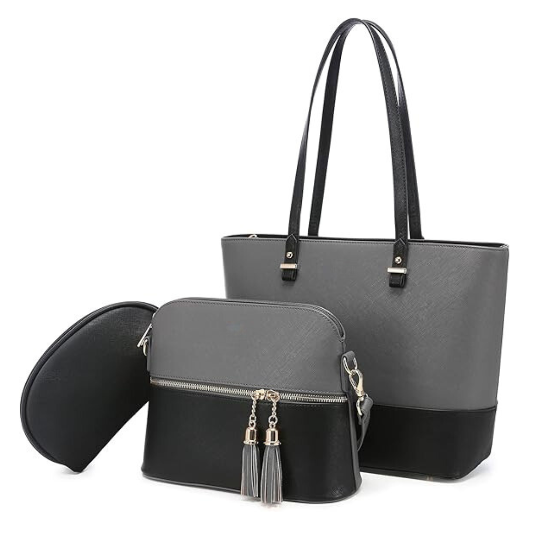berrybags_93.png BELLA - GREY & BLACK - Image 1